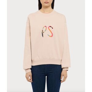 PS PAUL SMITH Swirl‎ Logo Crewneck Sweatshirt Pink XL
